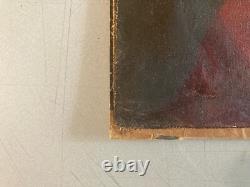 Peinture Huile Toile Et Carton Fleurs Fleur 1850 Oeillet A Identifier Ancien Art