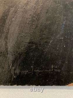 Peinture Huile sur panneau femme Gitane portrait 1950 Ancien Old Painting Art XX