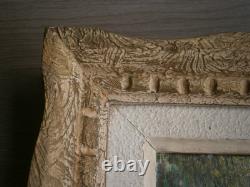 Peinture Huile sur toile Alger 1950 décor Paysage Jardin Hamman Righa Ancien
