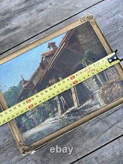 Peinture Miniature Italie XIXeme Ancien Huile Sur Toile HST Napoléon III