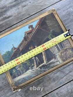 Peinture Miniature Italie XIXeme Ancien Huile Sur Toile HST Napoléon III