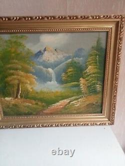 Peinture a l'huile sur toile ancienne 31cm x 26 cm