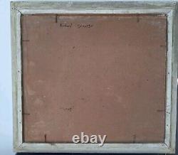 Peinture ancienne Hsp scène féminin femme tableau encadré Richard DURANDO TOGO