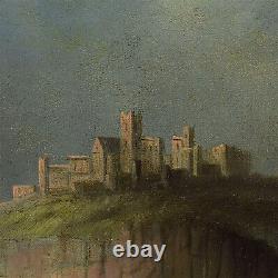 Peinture ancienne à l'huile sur toile 2ème moitié du 19ème siècle Paysage 61x43