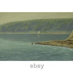 Peinture ancienne à l'huile sur toile tableau de 1900 signé V. Leisner 50x40 cm