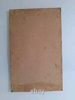 Peinture ancienne huile sur panneau provence paysage architecture. Tableau Signé