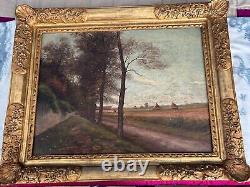 Peinture ancienne huile sur toile