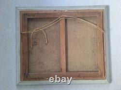 Peinture ancienne huile sur toile provence paysage Sentiers dans les oliviers