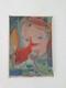 Peinture Ancienne Huile Sur Toile Scène Animal Poisson, Aquarium. Tableau Signé