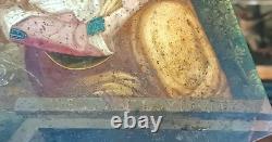 Peinture ancienne sur cuivre, école flamande, XVIIe siècle, représentant un sain