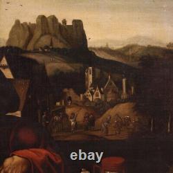 Peinture flamande ancien huile sur toile tableau art Saint Jérôme 17ème siècle