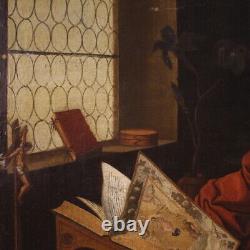 Peinture flamande ancien huile sur toile tableau art Saint Jérôme 17ème siècle