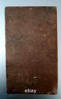 Peinture sur cuivre ancienne du XVIIIe siècle, Éros avec une chèvre