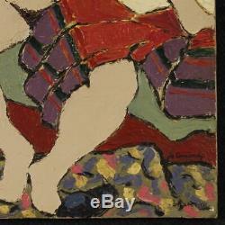 Peinture tableau huile sur toile nu de femme signé style ancien impressionniste