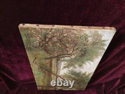 Petit Tableau Ancien Peinture Huile HST Ecole Francaise de Barbizon Campagne XIX