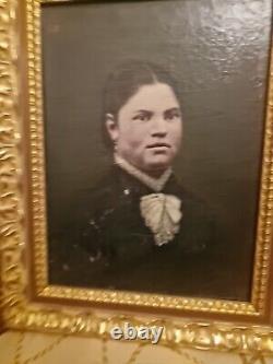 Portrait Ancien, Ancienne Huile Sur Toile XIX Ème S, Datée Et Signée