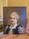 Portrait De Femme Ancien, Huile Sur Toile