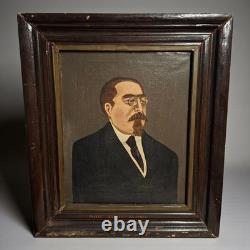 Portrait ancien Joseph Wauters J. B. Jonet huile sur toile / Antique oil painting