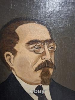 Portrait ancien Joseph Wauters J. B. Jonet huile sur toile / Antique oil painting