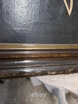 Portrait ancien Joseph Wauters J. B. Jonet huile sur toile / Antique oil painting