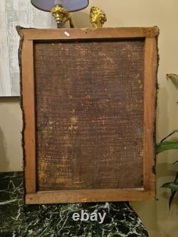 Portrait ancien huile sur toile Représentant Un Homme XIX Ème S