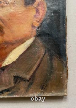 Portrait d'homme, huile sur toile, tableau ancien, peinture, fin XIXe