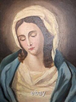 Portrait de Alix Payen tableau ancien huile sur toile / France, debut XXeme