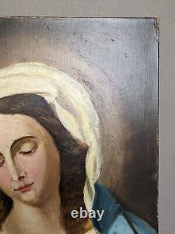 Portrait de Alix Payen tableau ancien huile sur toile / France, debut XXeme