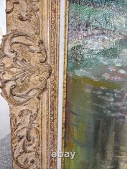 Reine Cimière Huile sur toile 1964 Tableau signé Cadre ancien École française