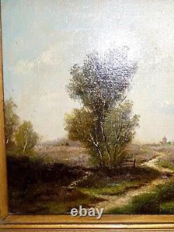 Superbe rare ancienne Peinture huile signée Jules DUPRE (1811-1889) Paysage