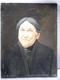 Tableau Ancien Peinture Portrait Huile Sur Bois Signé
