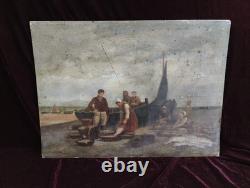 Tableau Ancien Antique Peinture Icone Huile Religieuse Jesus Portrait XIX 19th