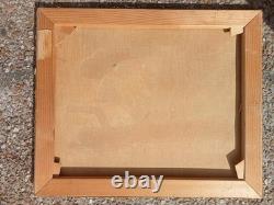 Tableau Ancien École Balinaise Femmes Étendant Le Linge Huile Sur Toile Signé