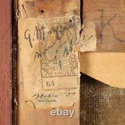 Tableau Ancien G. Muzzioli'800 Portrait Bacchus Ivre Huile sur Toile