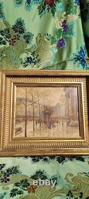 Tableau Ancien Huile Sur Bois