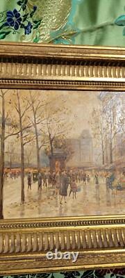 Tableau Ancien Huile Sur Bois