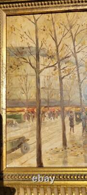 Tableau Ancien Huile Sur Bois