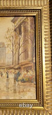 Tableau Ancien Huile Sur Bois