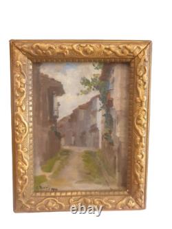 Tableau Ancien Huile Sur Panneau Du Peintre Charles Joseph Berges (1851-1941)