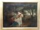Tableau Ancien Huile Sur Panneau Nubien Joueuse De Mandoline Sous Bois