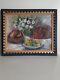 Tableau Ancien Huile Sur Toile, Art De Nature Morte Classique Signé