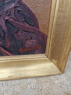 Tableau Ancien Huile Sur Toile Bouquet De Fleurs