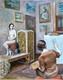 Tableau Ancien. Huile Sur Toile. Dans L'atelier. Nu. Atelier. M. J. Lefebvre