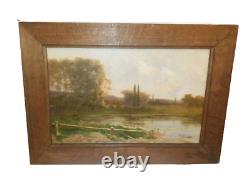 Tableau Ancien Huile Sur Toile De Anatole Alfred Théodore Delangle 1828 1901