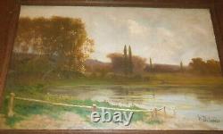 Tableau Ancien Huile Sur Toile De Anatole Alfred Théodore Delangle 1828 1901