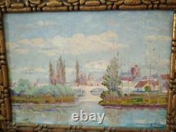 Tableau Ancien Huile Sur Toile Joli Cadre