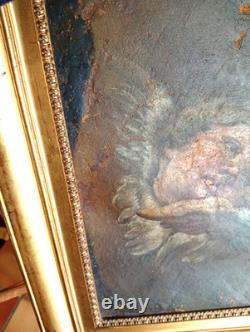 Tableau Ancien Huile Sur Toile Putti Angelots 16 Eme 17 Eme