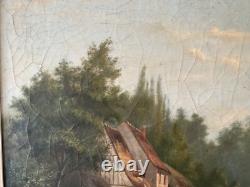Tableau Ancien Huile Sur Toile Signé