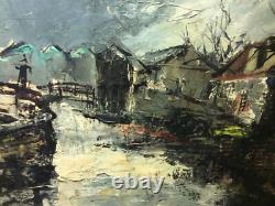 Tableau Ancien Huile Sur Toile Stephane H. C Gourjon