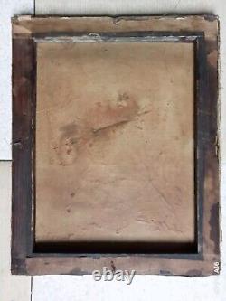 Tableau Ancien Huile Sur Toile Village Animée Début 20 Ème Impressionniste